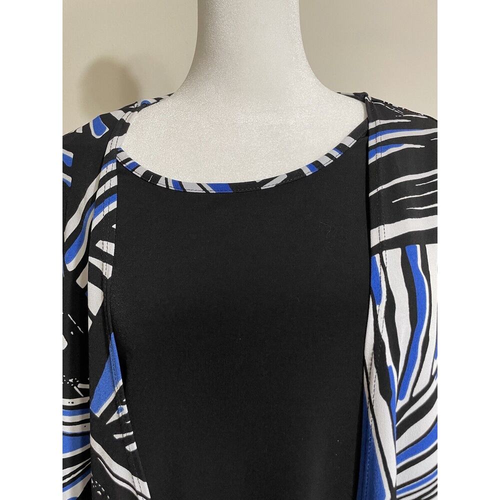 Chico's Black and Blue Patterned Tunic Top - Picture 4 of 13